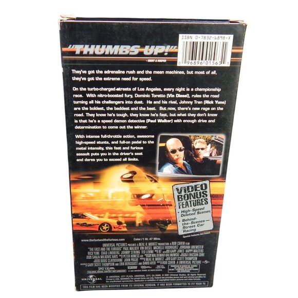 THE FAST AND THE FURIOUS Special Edition vintage VHS tape in original paper case - Picture 4 of 6